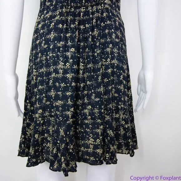 NEW Intimately Free People Caught Up Printed‎ Slip Dress, Black, Medium